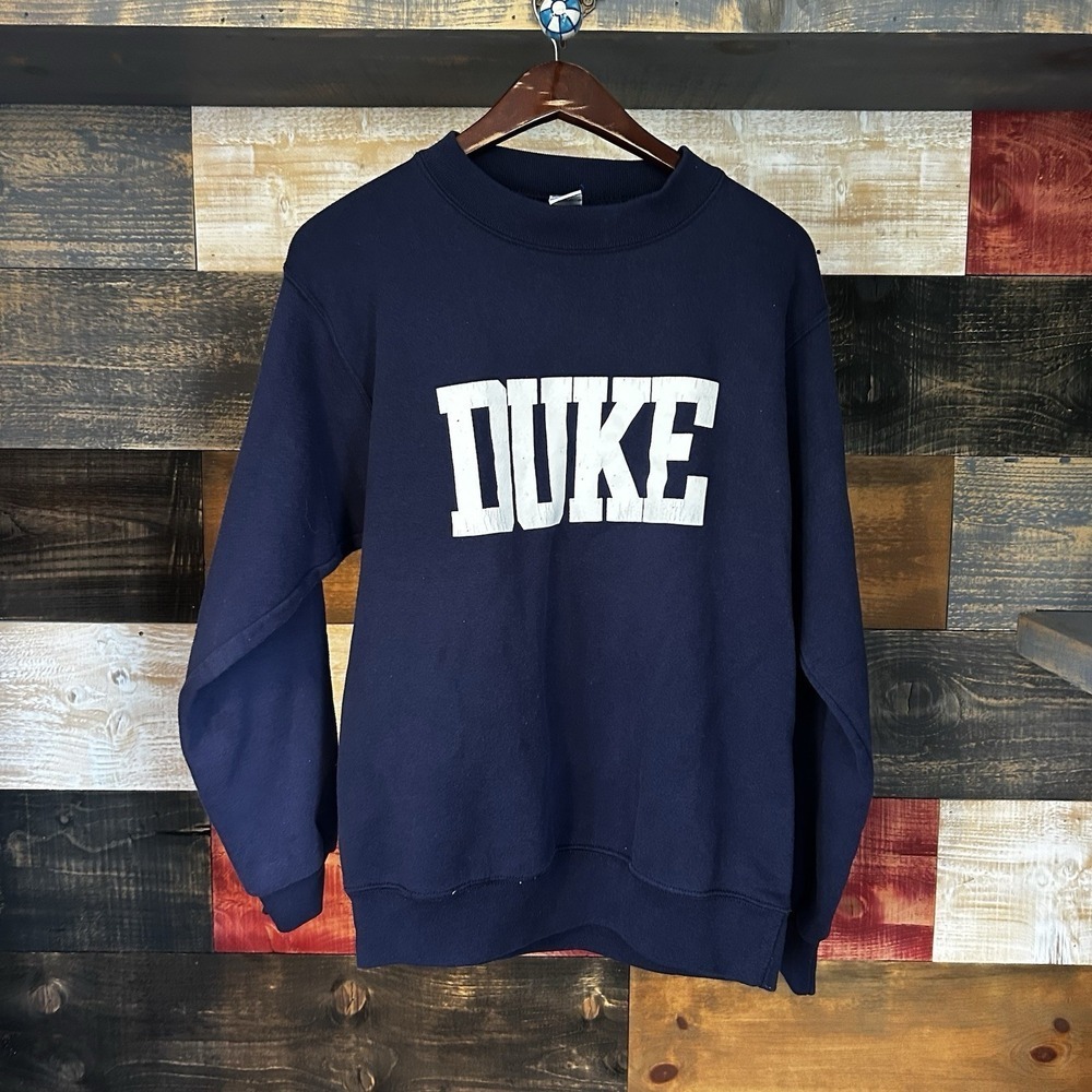 Vintage Soffe Heavy Sweats Duke University Sweatshirt Crewneck Large Mens Navy